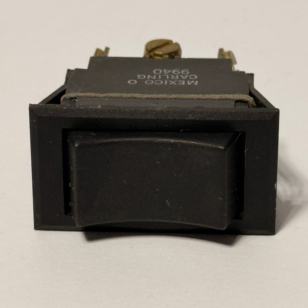 Carling 9940 Wired Rite Systems Rocker Switch Black Red Lighted *Untested - Picture 4 of 7